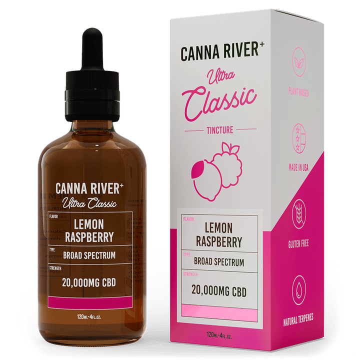 CBD Ultra Classic Tincture Tincture Canna River Broad Spectrum (THC Free) Lemon Raspberry 20000mg CBD / 120mL