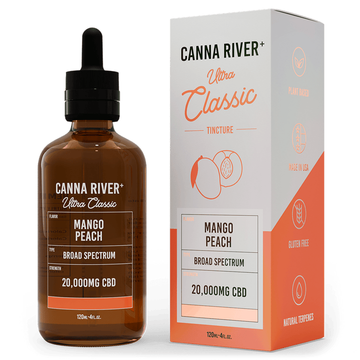 CBD Ultra Classic Tincture Tincture Canna River Broad Spectrum (THC Free) Mango Peach 20000mg CBD / 120mL