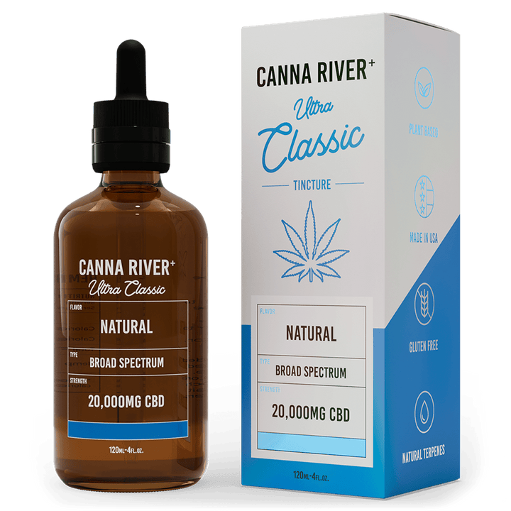 CBD Ultra Classic Tincture Tincture Canna River Broad Spectrum (THC Free) Natural 20000mg CBD / 120mL