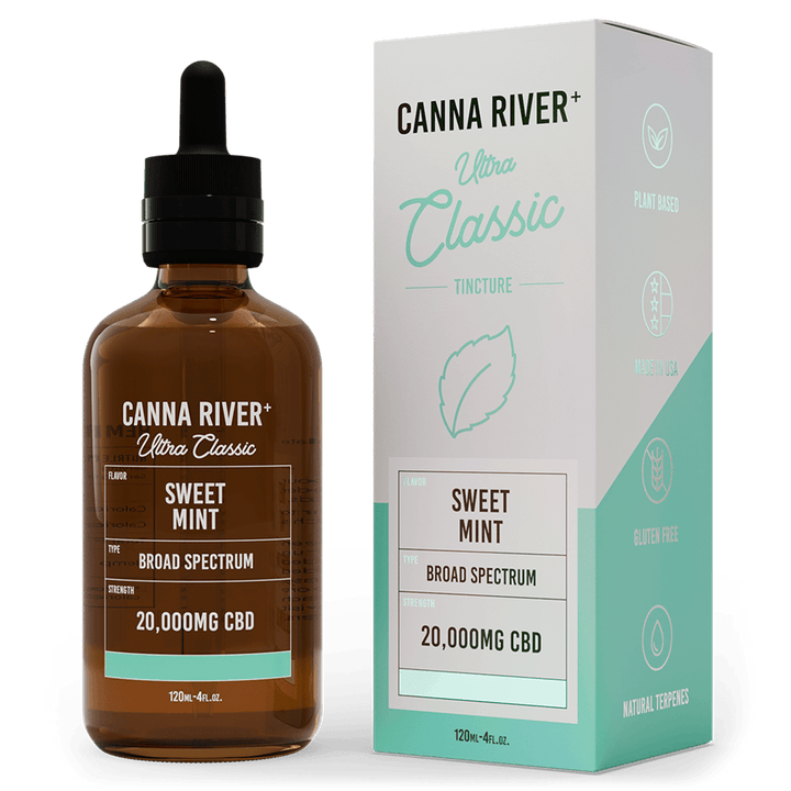 CBD Ultra Classic Tincture Tincture Canna River Broad Spectrum (THC Free) Sweet Mint 20000mg CBD / 120mL