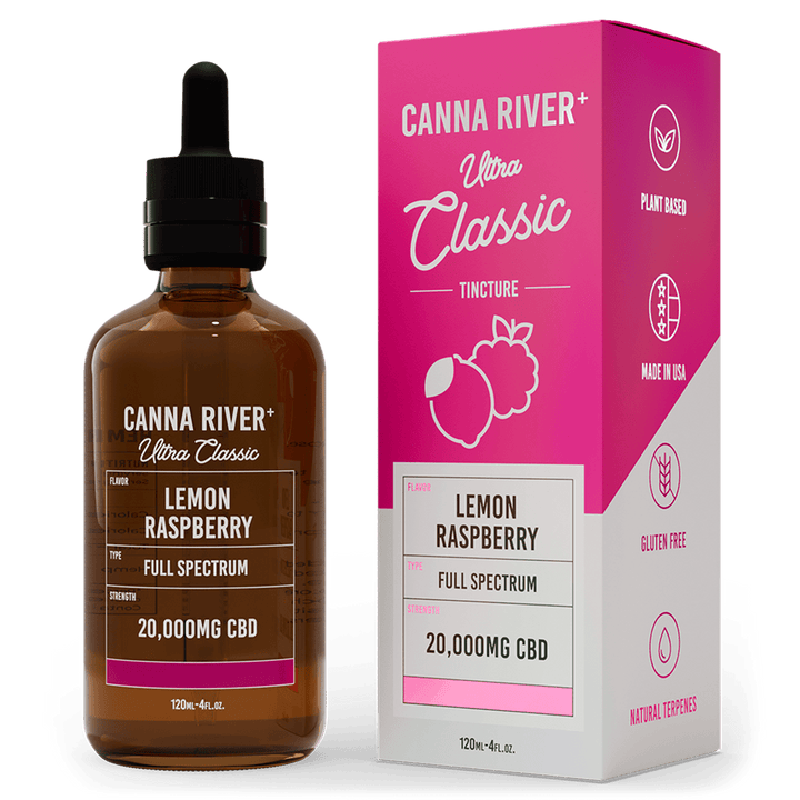 CBD Ultra Classic Tincture Tincture Canna River Full Spectrum (Contains THC) Lemon Raspberry 20000mg CBD / 120mL