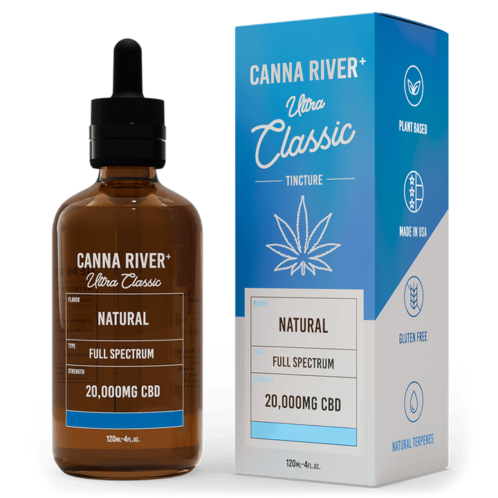CBD Ultra Classic Tincture Tincture Canna River Full Spectrum (Contains THC) Natural 20000mg CBD / 120mL