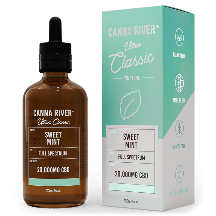 CBD Ultra Classic Tincture Tincture Canna River Full Spectrum (Contains THC) Sweet Mint 20000mg CBD / 120mL