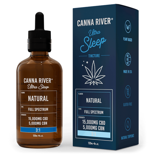 CBD Ultra Sleep Tincture Tincture Canna River Full Spectrum (Contains THC) Natural 15000mg CBD + 5000mg CBN / 120mL