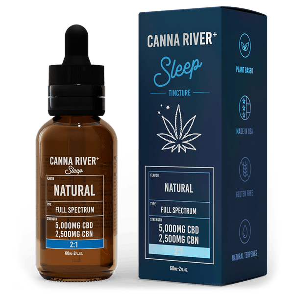 CBD Sleep Tincture Tincture Canna River Full Spectrum (Contains THC) Natural 5000mg CBD + 2500mg CBN / 60mL
