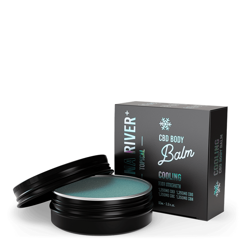 Canna River CBD Body Balm Cooling Broad Spectrum 1250mg CBD + 1250mg CBC + 1250mg CBN + 1250mg CBG 2oz