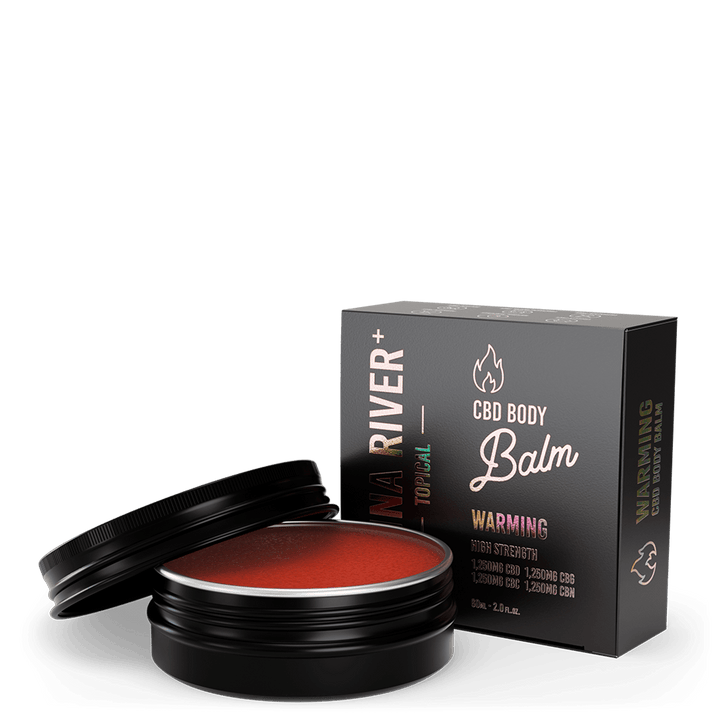 CBD Body Balm Topical Canna River Broad Spectrum (THC Free) Warming 1250mg CBD + 1250mg CBC + 1250mg CBN + 1250mg CBG / 2oz