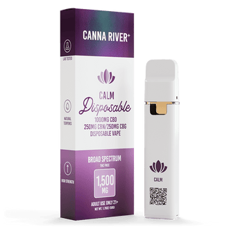 CBD Calm Disposable Vape Canna River Broad Spectrum (THC Free) 2 Gram / 1 Unit 