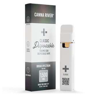 CBD Classic Disposable Vape Canna River Broad Spectrum (THC Free) 2 Gram / 1 Unit 