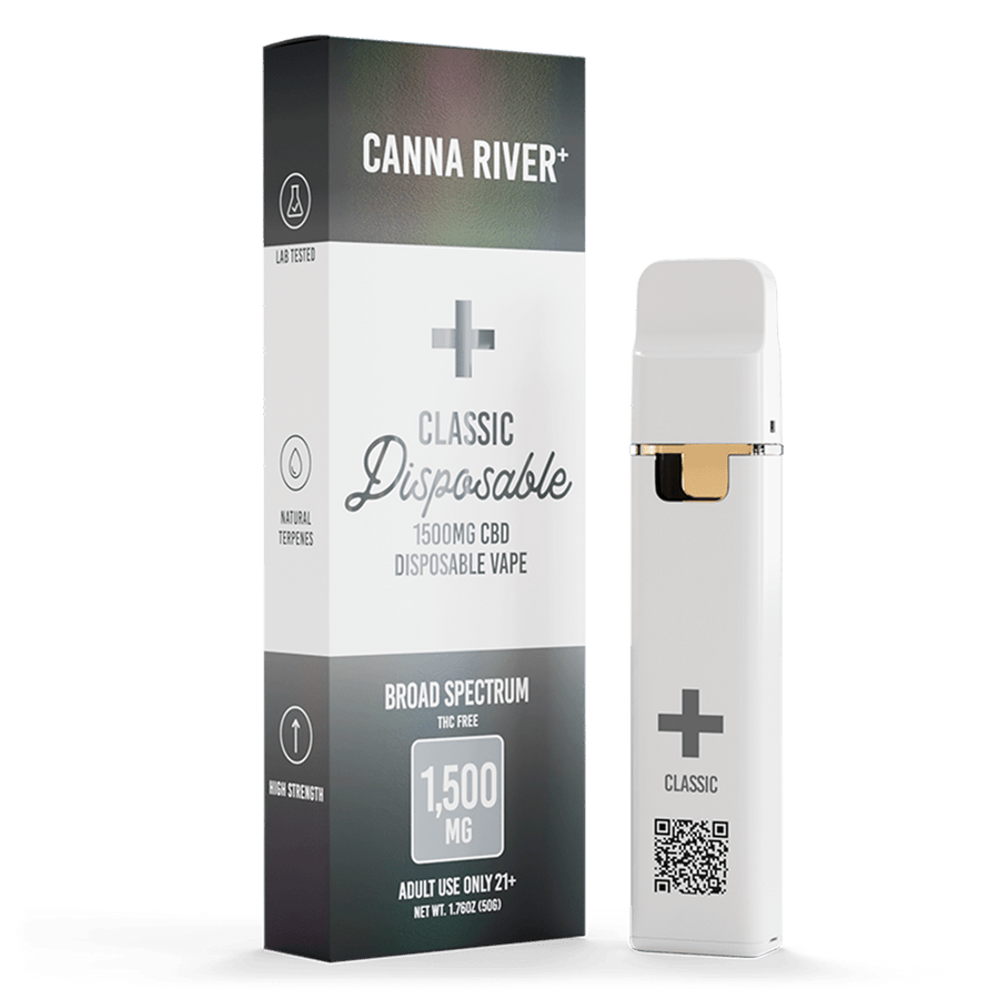 CBD Classic Disposable Vape Canna River Broad Spectrum (THC Free) 2 Gram / 1 Unit 