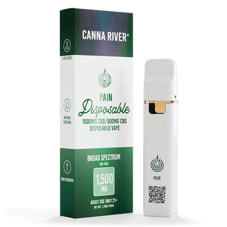 CBD Pain Disposable Vape Canna River Broad Spectrum (THC Free) 2 Gram / 1 Unit 