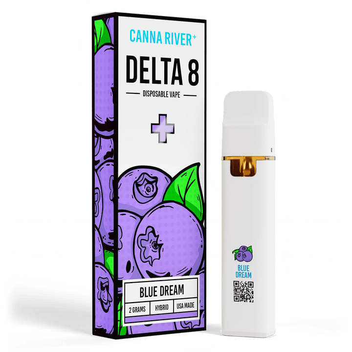 D8 Disposable Vape Canna River Delta 8 THC Blue Dream 2 Grams / 1 Unit