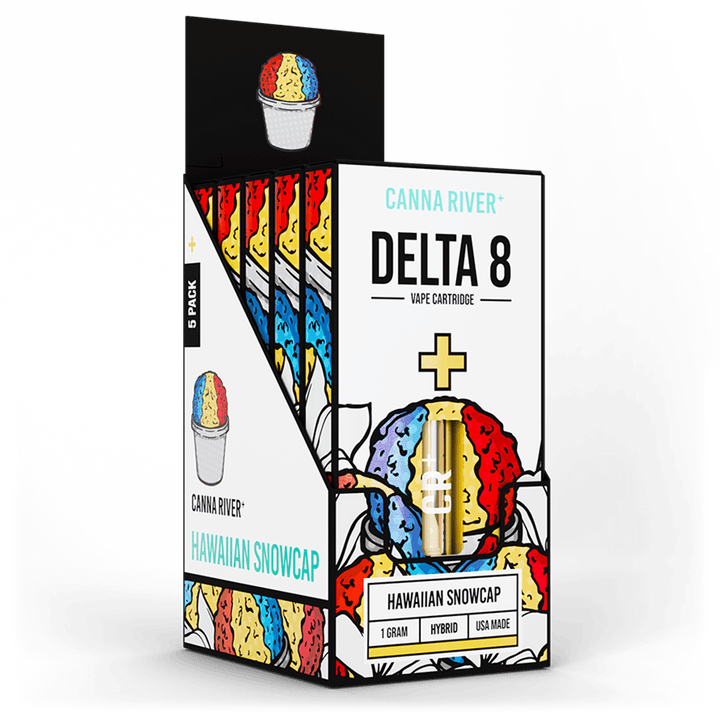 D8 Cartridge Vape Canna River Delta 8 THC Hawaiian Snowcap 1 Gram / 5 Units
