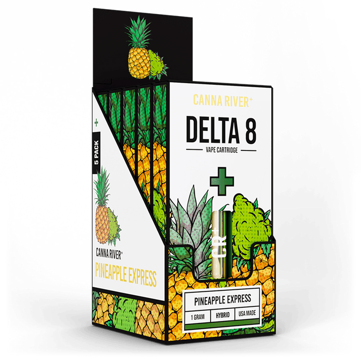D8 Cartridge Vape Canna River Delta 8 THC Pineapple Express 1 Gram / 5 Units