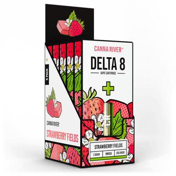 D8 Cartridge Vape Canna River Delta 8 THC Strawberry Fields 1 Gram / 5 Units