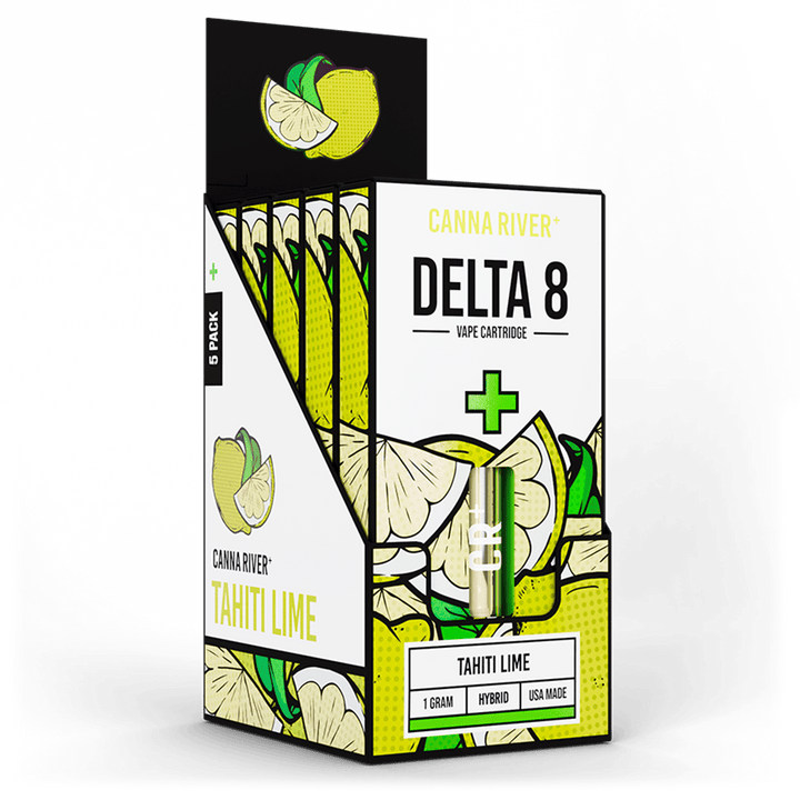 D8 Cartridge Vape Canna River Delta 8 THC Tahiti Lime 1 Gram / 5 Units