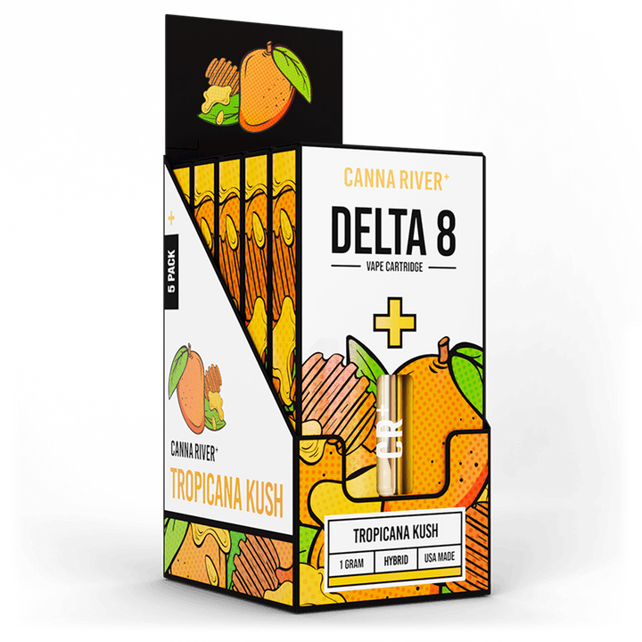 D8 Cartridge Vape Canna River Delta 8 THC Tropicana Kush 1 Gram / 5 Units