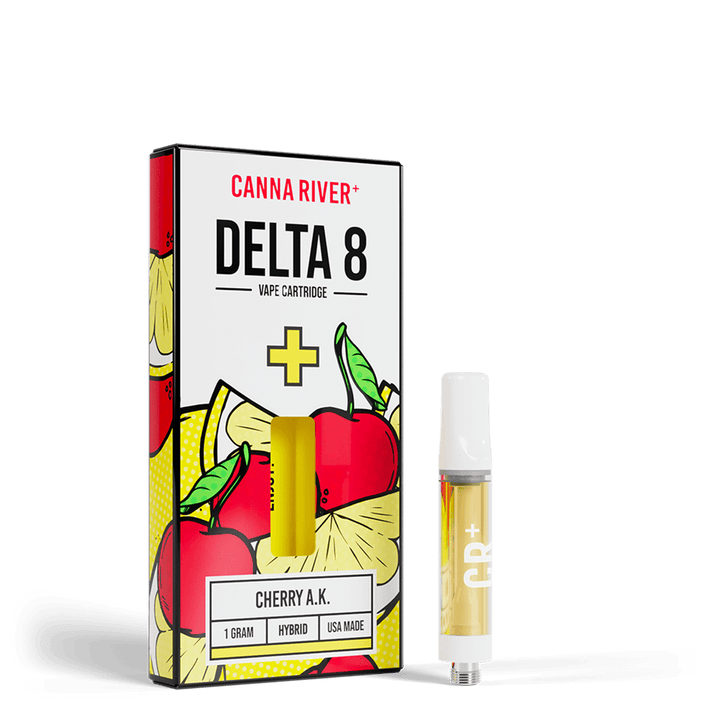 D8 Cartridge Vape Canna River Delta 8 THC Cherry AK 1 Gram / 1 Unit