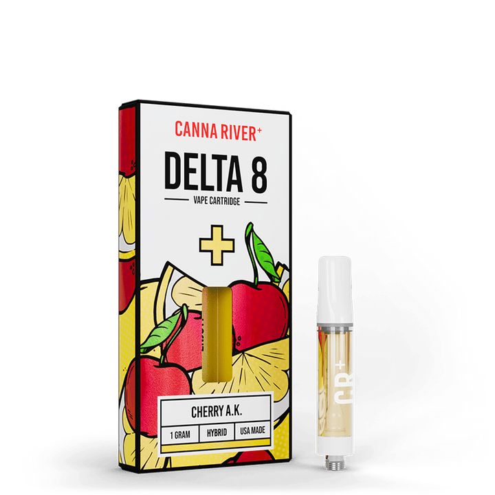 D8 Cartridge Vape Canna River Delta 8 THC Cherry AK 1 Gram / 1 Unit