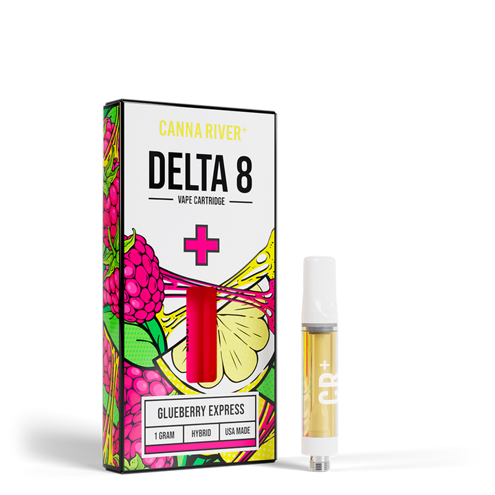 D8 Cartridge Vape Canna River Delta 8 THC Glueberry Express 1 Gram / 1 Unit