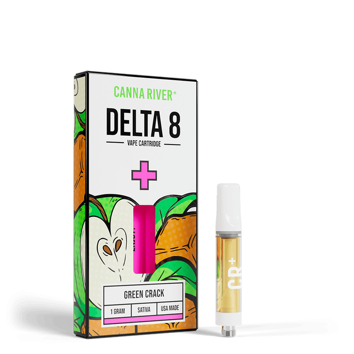 D8 Cartridge Vape Canna River Delta 8 THC Green Crack 1 Gram / 1 Unit