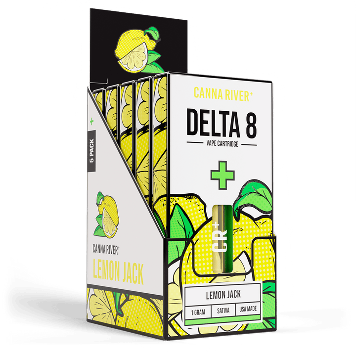 D8 Cartridge Vape Canna River Delta 8 THC Lemon Jack 1 Gram / 5 Units