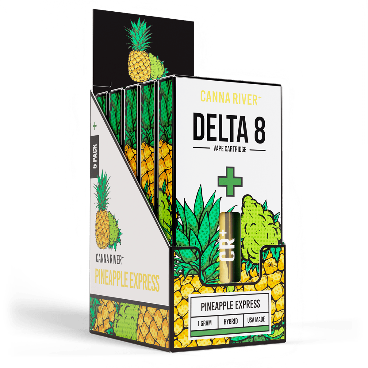 D8 Cartridge Vape Canna River Delta 8 THC Pineapple Express 1 Gram / 5 Units