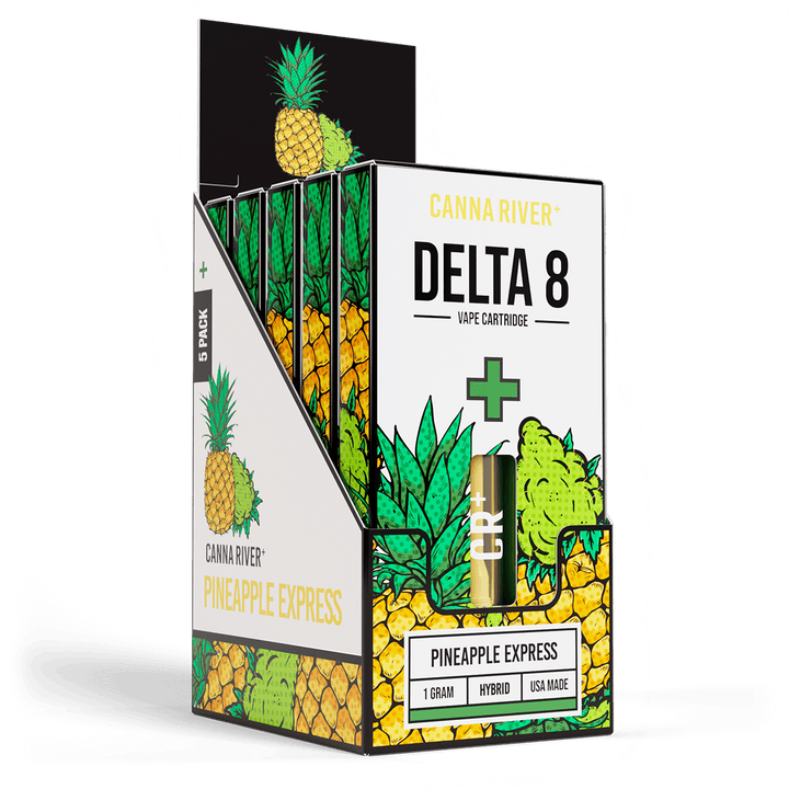 D8 Cartridge Vape Canna River Delta 8 THC Pineapple Express 1 Gram / 5 Units