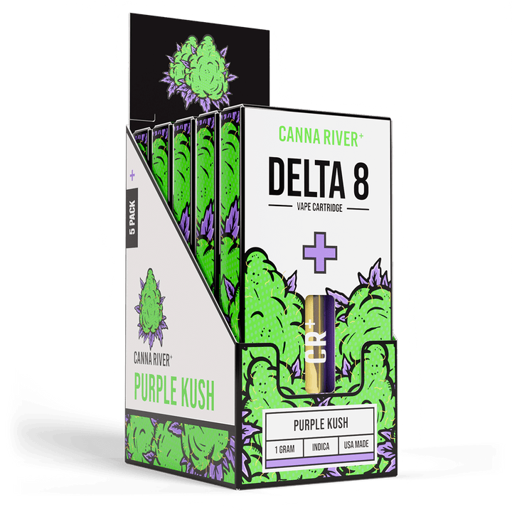 D8 Cartridge Vape Canna River Delta 8 THC Purple Kush 1 Gram / 5 Units