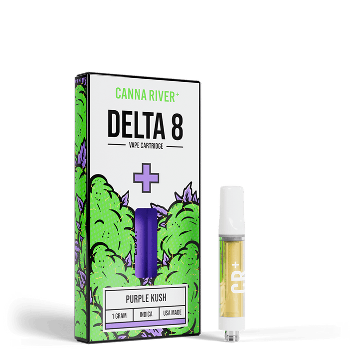 D8 Cartridge Vape Canna River Delta 8 THC Purple Kush 1 Gram / 1 Unit