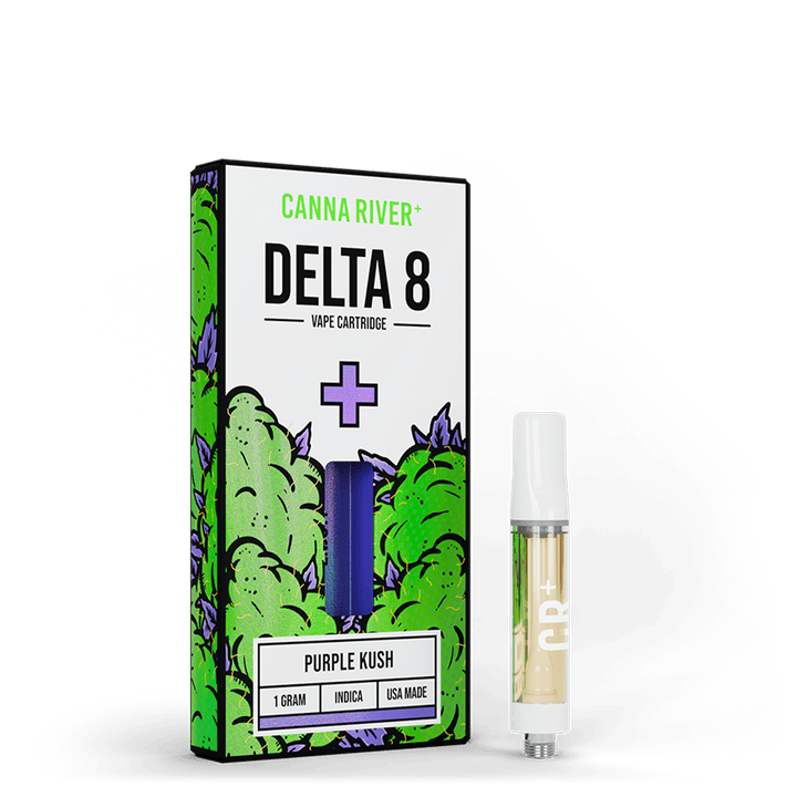 D8 Cartridge Vape Canna River Delta 8 THC Purple Kush 1 Gram / 1 Unit