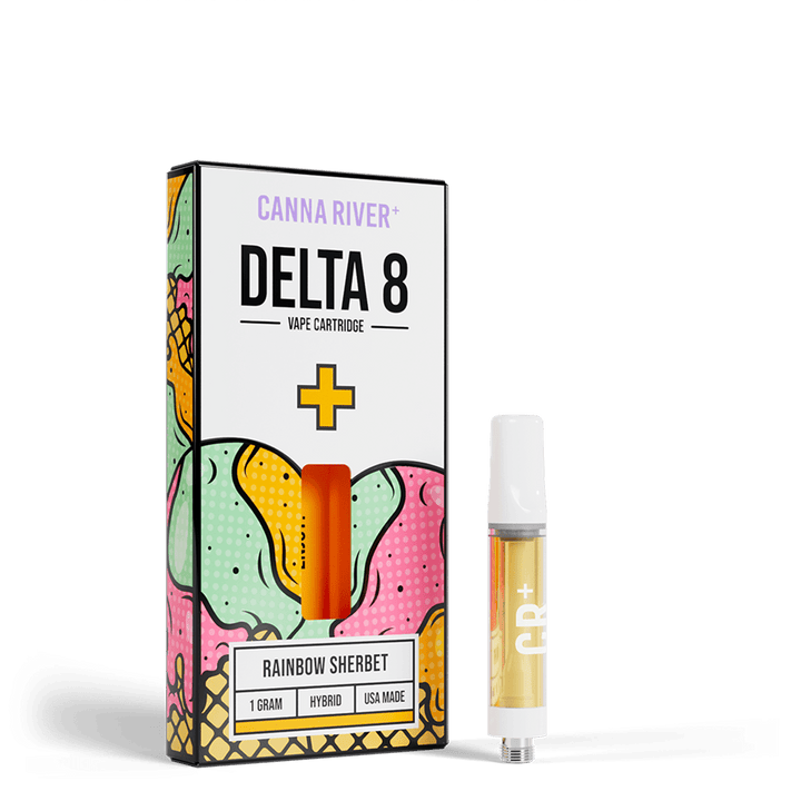 D8 Cartridge Vape Canna River Delta 8 THC Rainbow Sherbet 1 Gram / 1 Unit