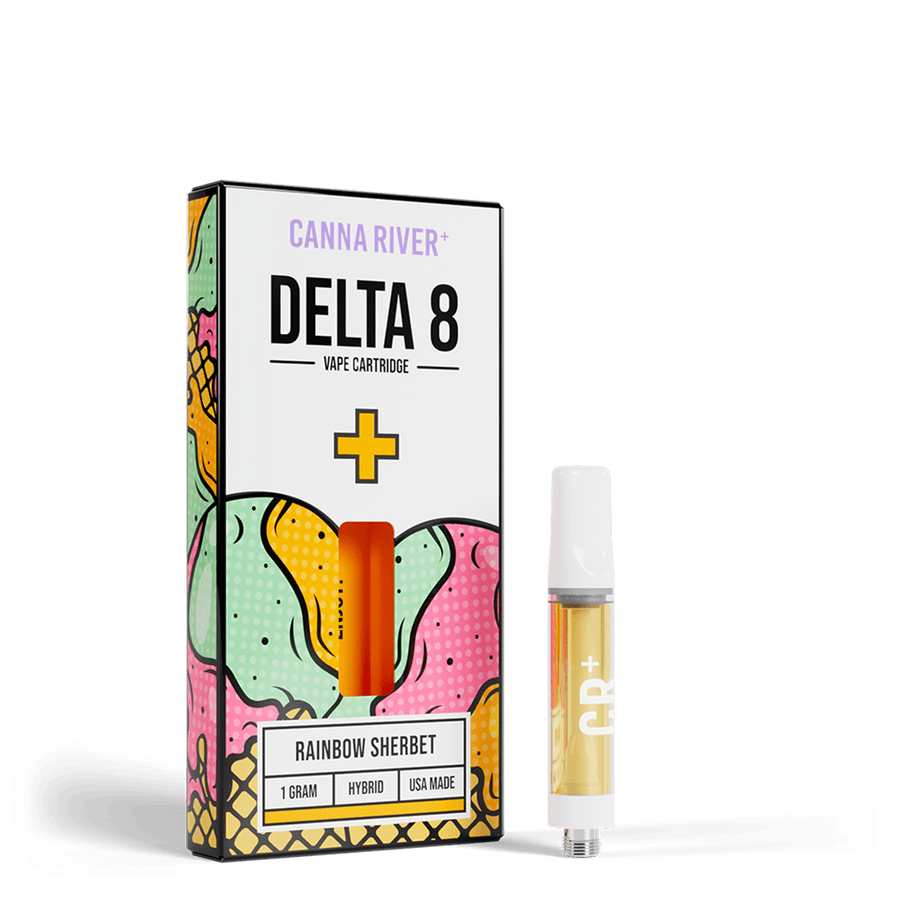 D8 Cartridge Vape Canna River Delta 8 THC Rainbow Sherbet 1 Gram / 1 Unit