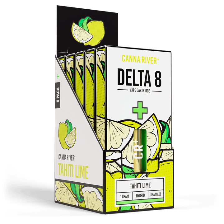 D8 Cartridge Vape Canna River Delta 8 THC Tahiti Lime 1 Gram / 5 Units