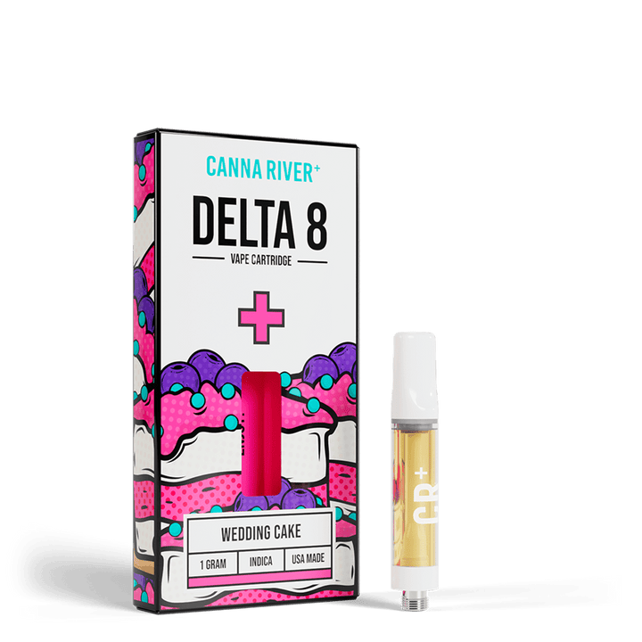 D8 Cartridge Vape Canna River Delta 8 THC Wedding Cake 1 Gram / 1 Unit