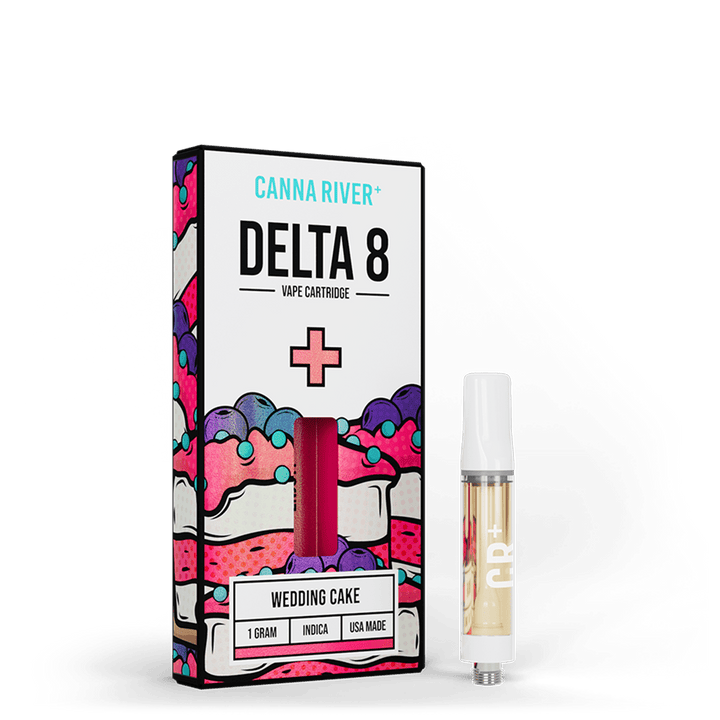 D8 Cartridge Vape Canna River Delta 8 THC Wedding Cake 1 Gram / 1 Unit