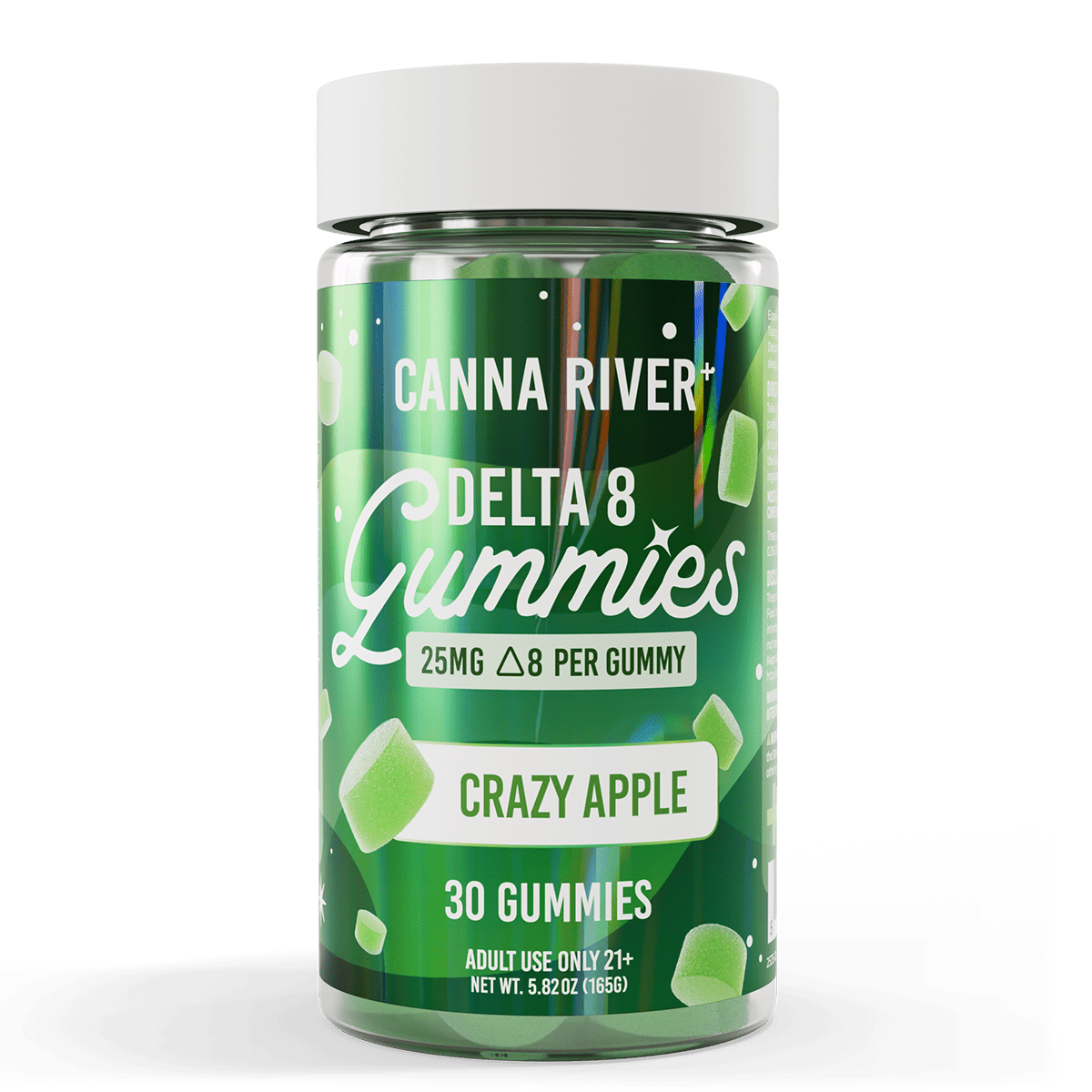 D8 Gummies Gummy Canna River Delta 8 THC Crazy Apple 25mg D8 per Gummy / 30 Gummies