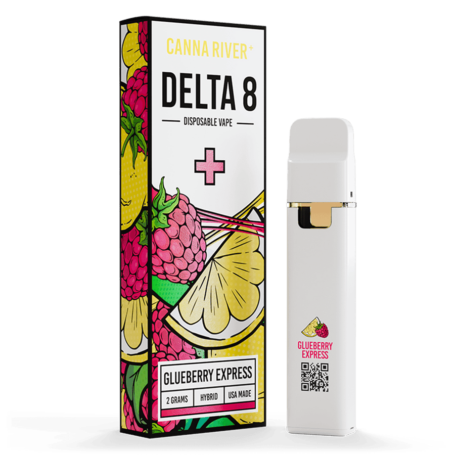 D8 Disposable Vape Canna River Delta 8 THC Glueberry Express 2 Grams / 1 Unit