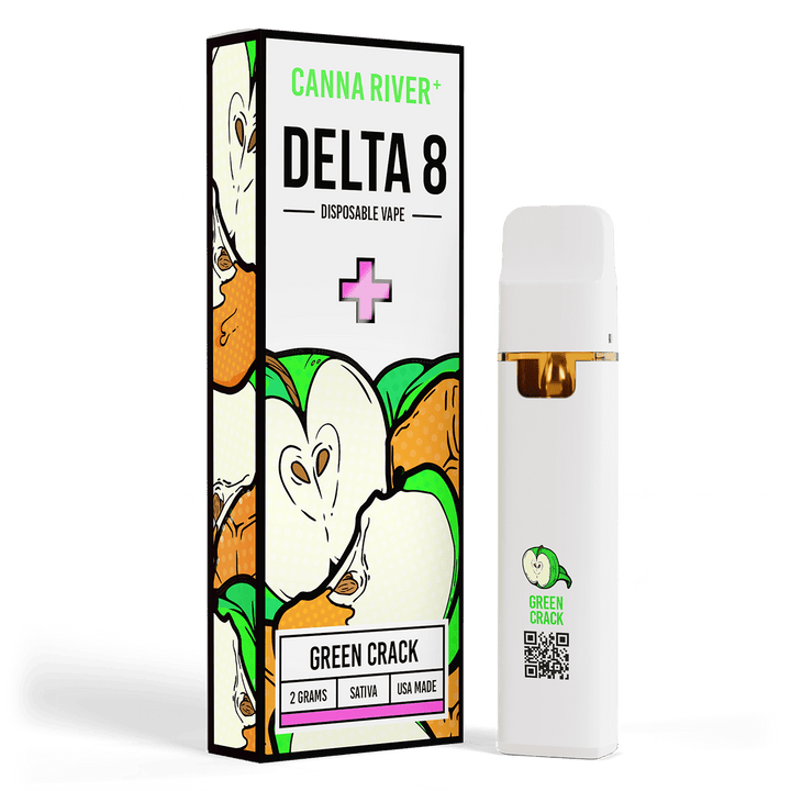 D8 Disposable Vape Canna River Delta 8 THC Green Crack 2 Grams / 1 Unit