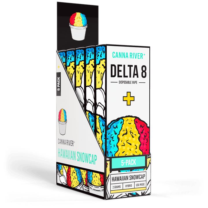 D8 Disposable Vape Canna River Delta 8 THC Hawaiian Snowcap 2 Gram / 5 Units