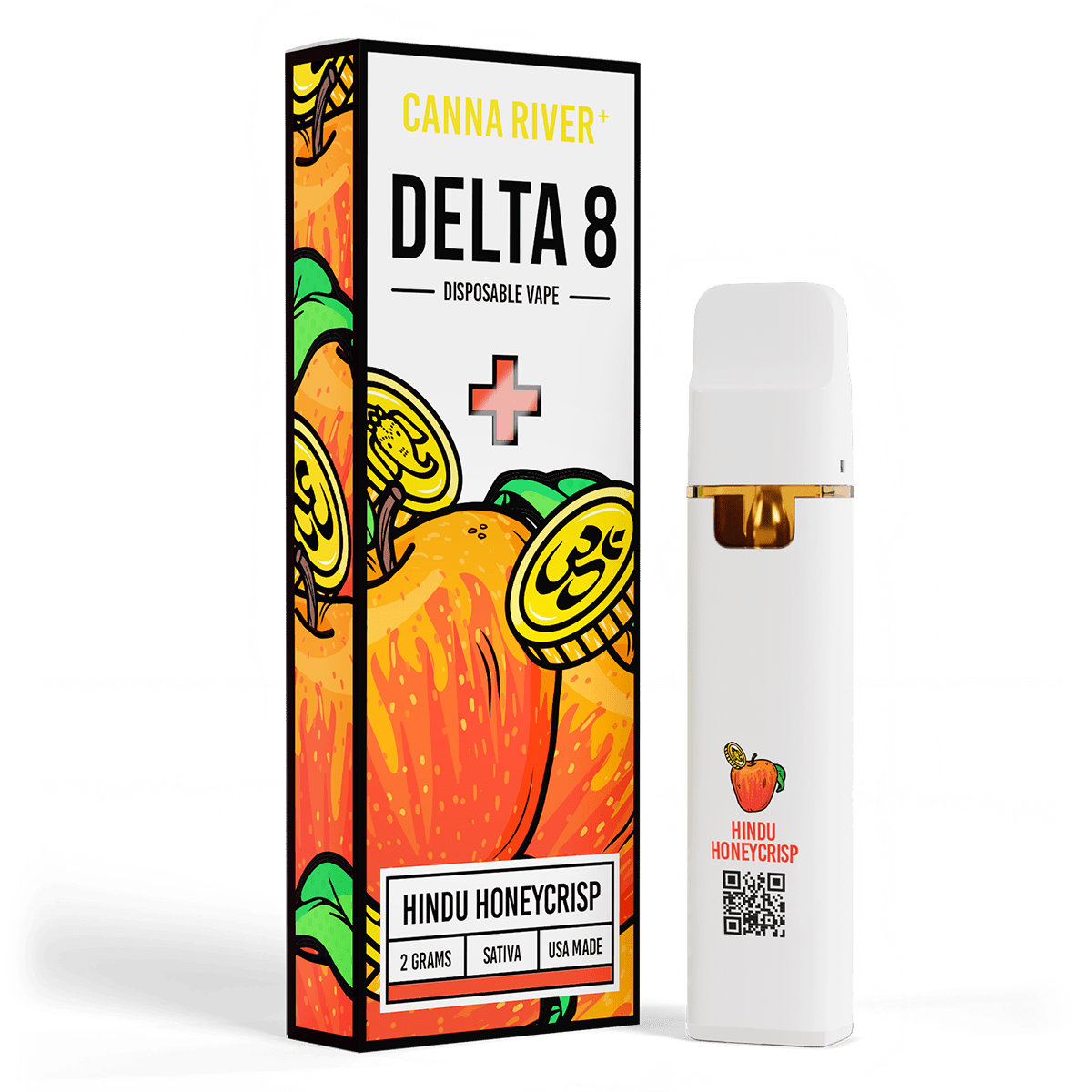D8 Disposable Vape Canna River Delta 8 THC Hindu Honeycrisp 2 Grams / 1 Unit