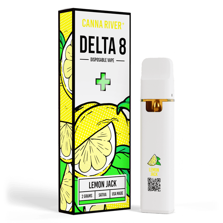 D8 Disposable Vape Canna River Delta 8 THC Lemon Jack 2 Grams
