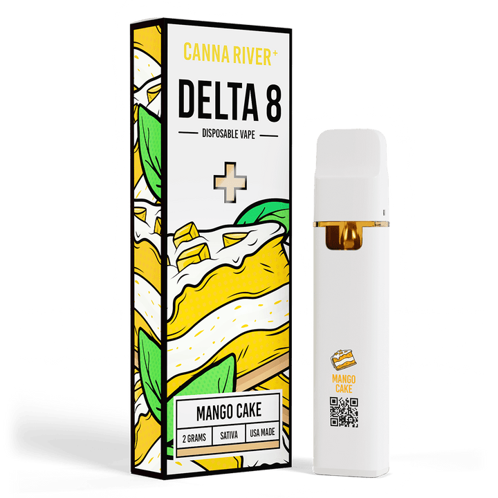 D8 Disposable Vape Canna River Delta 8 THC Mango Cake 2 Grams / 1 Unit