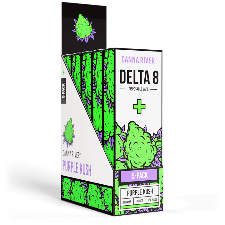 D8 Disposable Vape Canna River Delta 8 THC Purple Kush 2 Gram / 5 Units