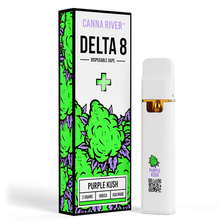 D8 Disposable Vape Canna River Delta 8 THC Purple Kush 2 Grams / 1 Unit