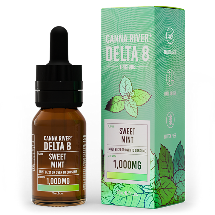 D8 Tincture Tincture Canna River Delta 8 THC Sweet Mint 1000mg / 15mL