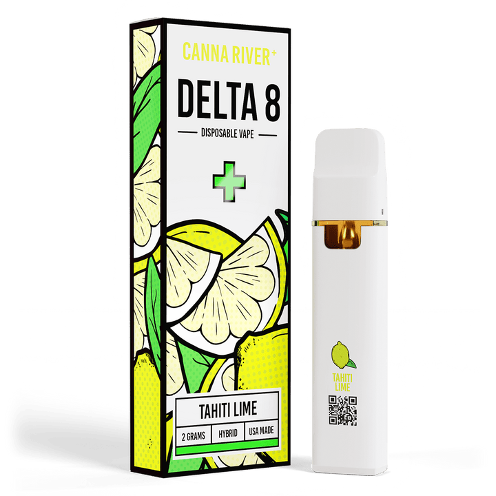 D8 Disposable Vape Canna River Delta 8 THC Tahiti Lime 2 Grams / 1 Unit