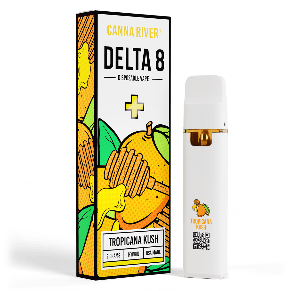 D8 Disposable Vape Canna River Delta 8 THC Tropicana Kush 2 Grams / 1 Unit