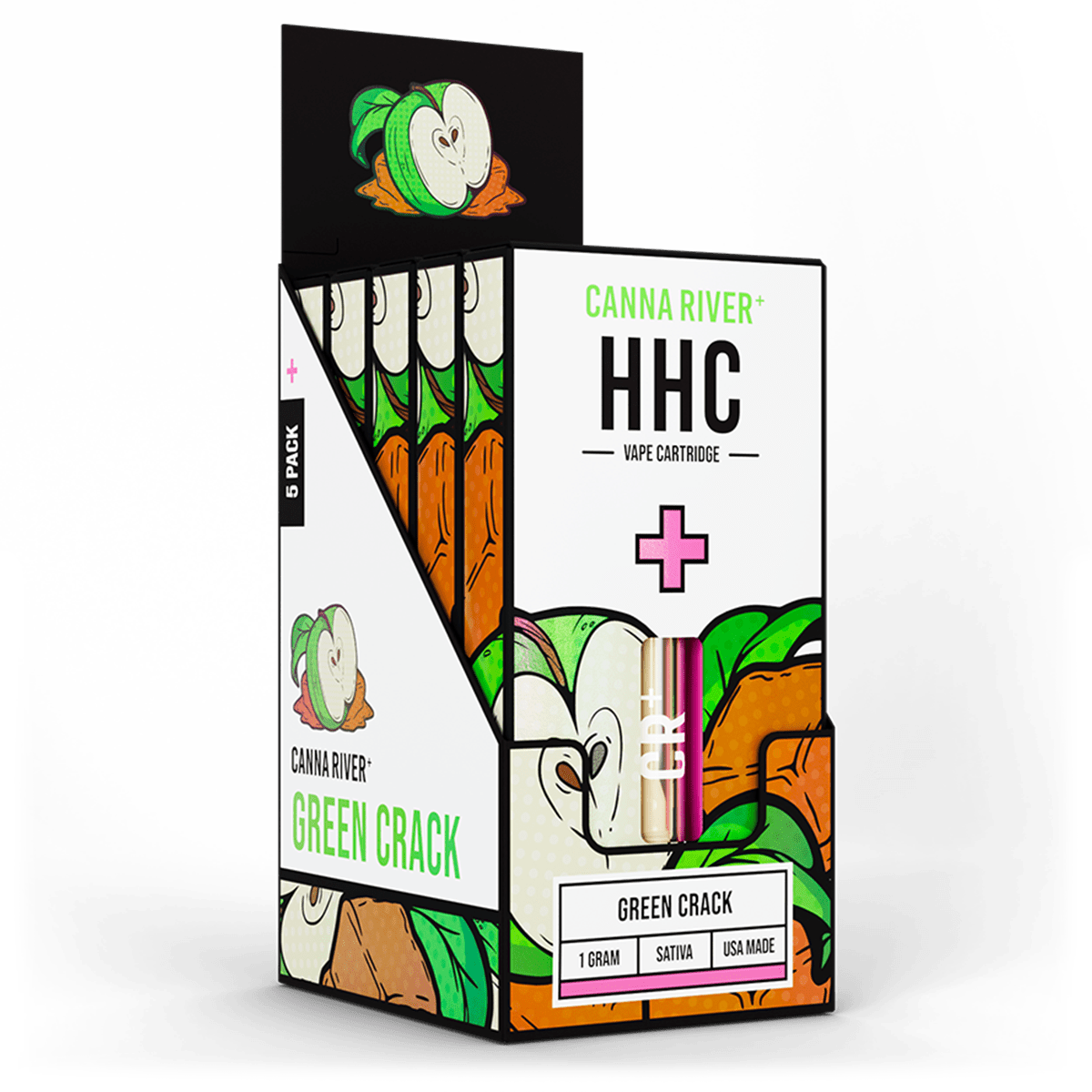 HHC Cartridge Vape Canna River HHC Green Crack 1 Gram / 5 Units