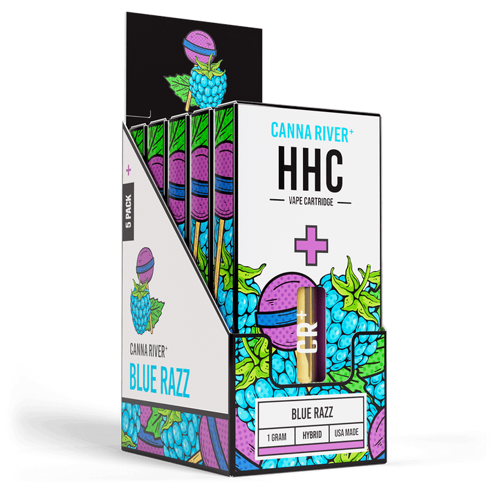 HHC Cartridge Vape Canna River HHC Blue Razz 1 Gram / 5 Units